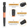 HARFINGTON T30 Torx Head Screwdriver Bit 2.56" (65mm) Long 1/4"