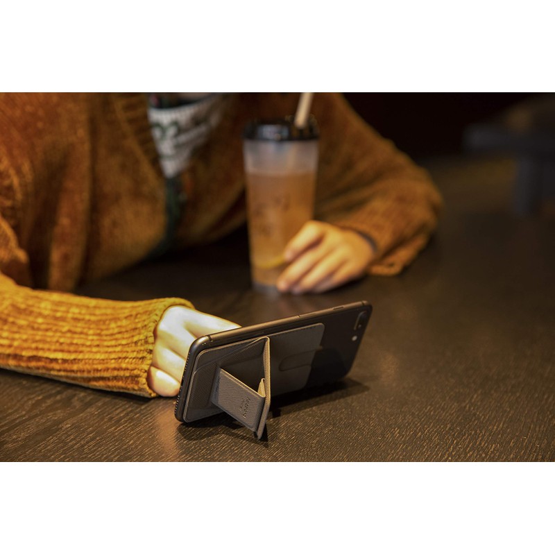 DesignNest FoldStand Slim Magnetic Phone Stand Card Holder with Lanyard,