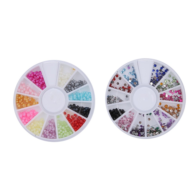 Professional Nail Art Tips Dead Skin Fork Rhinestones Scissors Manicure