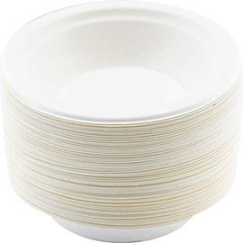 50 Pack 6' Inch 12oz Compostable Biodegradable Bagasse Bowls Eco Friendly