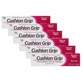 Cushion Grip Soft Pliable Thermoplastic For Refitting Dentures 1 Oz (6-Pack) NEW