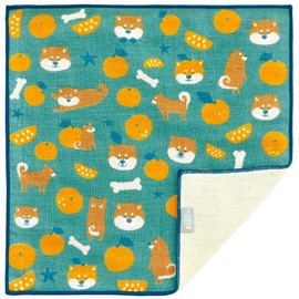 Prairie Dog Hand Towel, Green, Width 9.4 inches (24 cm) + ima Mikan and Shiba Inu TIO-554