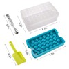 Bangp Upgrade Round Ice Cube Tray with Lid and Bin,2