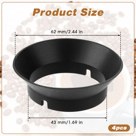 4pcs Gasket Replacement for Coffee Grinde, Silicone Gasket Coffee Replacement for Baratza Virtuoso Grinder, Coffee Grinder Gasket Ring for Baratza Encore Grinder