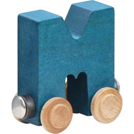 Maple Landmark NameTrains Bright Letter Car M - Made in USA (Blue)