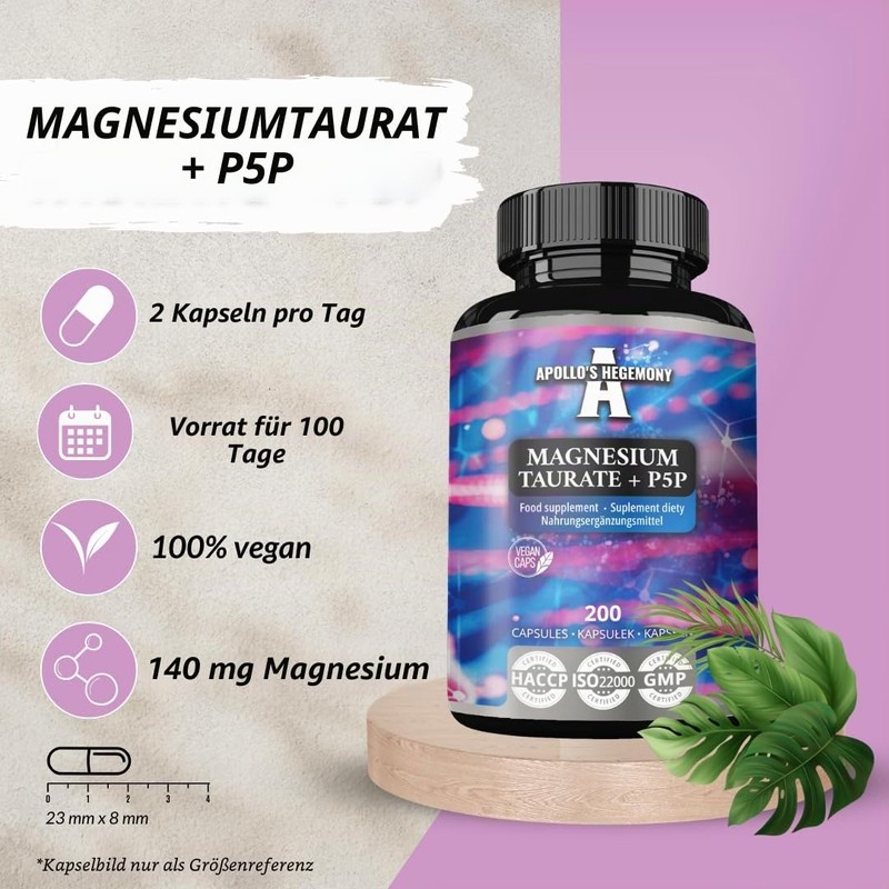 Magnesium Taurate + P-5-P 140 mg per portion - 200