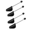 2 Pairs Black Plastic Shoe Tree Stretcher Shaper Portable Men