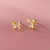 Solid 925 Sterling Silver Bow Stud Earrings for Women Girls