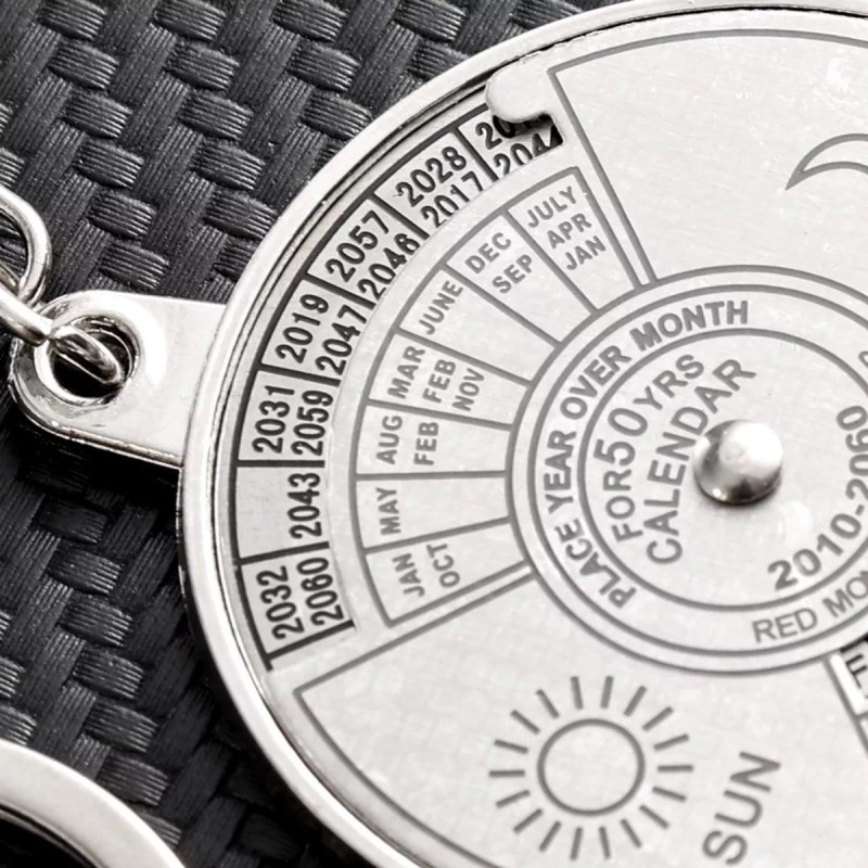 Veraly Llavero Calendario Giratorio Circular 50 Años Sol Y Luna