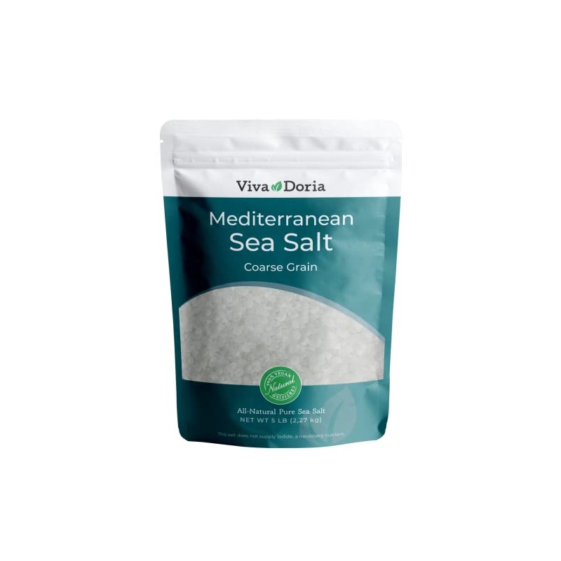 Viva Doria Mediterranean Sea Salt, Coarse Grain, 5 lb