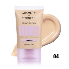 Long-lasting Matte Foundation, 1 Box Moisturizing Concealer Foundation, Full Coverage Flawless Makeup Cream, Makeup Product for Women & Girls - Color: 04, Specification: 1 Box