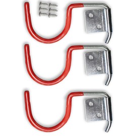 GRID 3-Piece Swivel Hooks | 2" (5.1 cm) Opening | Vinyl-Coated for Scratch-Free Storage | Pre-Drilled Plates | Ideal for Closets, Kitchens, and Garages
