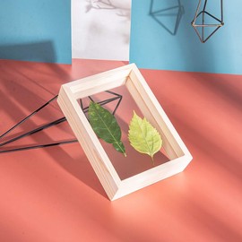 C&Z Wood Frame, 4x6 inches, Acrylic Herbarium Plant Specimen Frame, Nordic Style, Wall Mount, Pressed Flowers Display, Dried Leaf Decoration, Gift for Friends, Mom, Teacher etc.