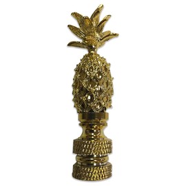 Royal Designs Vintage Pineapple 2.5" Lamp Finial for Lamp Shade, Polished Brass