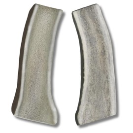 WhiteTail Naturals - Split Antlers for Large Dogs - (2 Pack- Large) - Naturally Shed, Long Lasting Dog Antler Horn - Tough Chew Bones for Aggressive Chewers