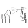 Daiichi Seiko Safety Rope KV3212 Carabiner Lanyard Fishing