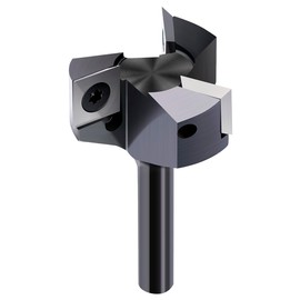 BALUGAEA RPM16000 Face Cutter 8 mm Shank 3 Teeth 39 mm Diameter Planer Cutter for Router with 12 x 12 x 2.2 mm Reversible Plates for Wood MDF Hardwood Plastics