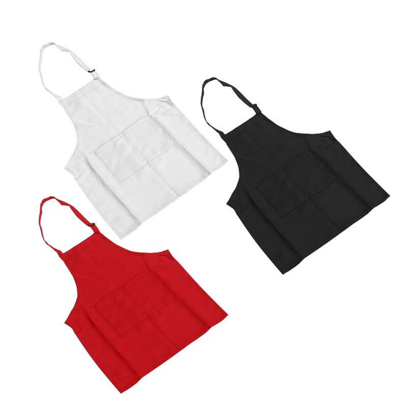 3Pcs Children Aprons Baking DIY Kids Aprons with Pockets for