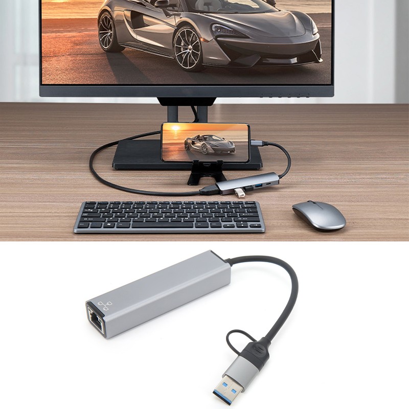 USB C USB A Hub Low Network Latency USB 3.0