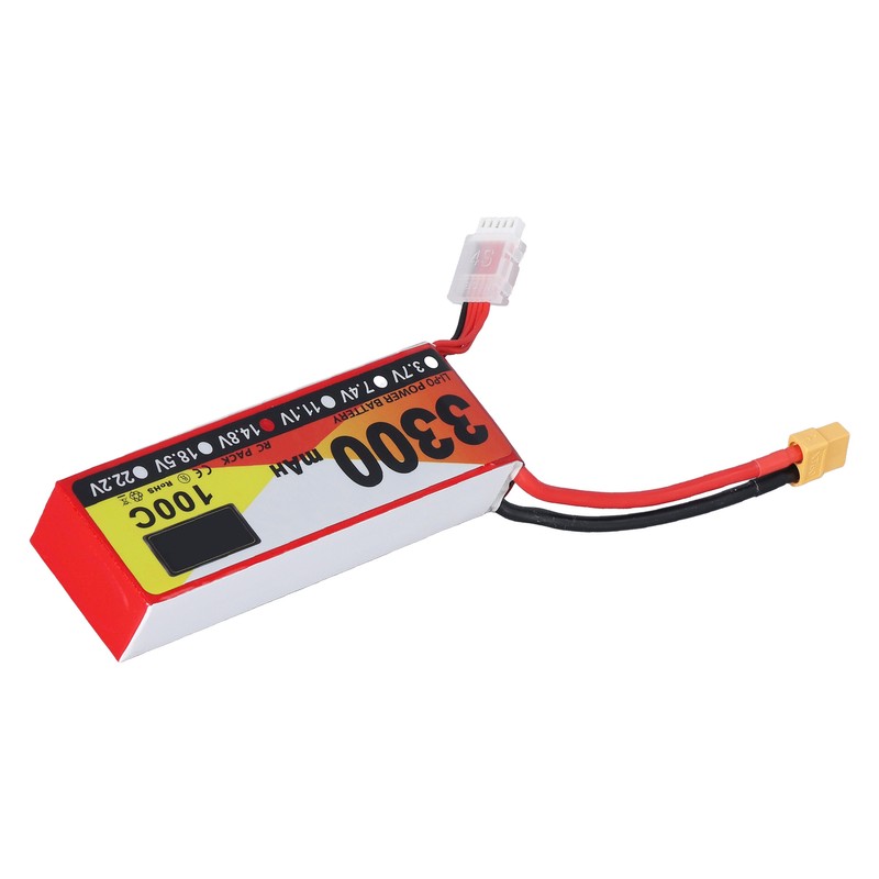 3300mAh Lipo Battery 100C Discharge Rate 14.8V 4S XT60 Plug