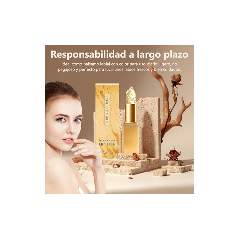2PCS Labial Ajustable Por Ph Que Cambia De Color, Bálsamo