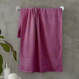 Catherine Lansfield Zero Twist Soft & Absorbent Cotton Bath Sheet Raspberry