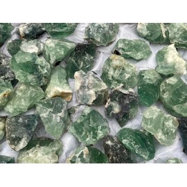 GAF TREASURES 3 Pcs Raw Green Fluorite Crystals, Natural Green Fluorite Stone, Natural Rough Green Fluorite Crystals, Green Fluorite Rough, Green Fluorite Healing Crystals (Green Fluorite)