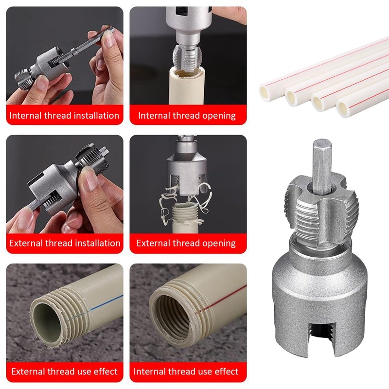 Integrated Internal & External Pipe Threading Tool, Pipe Thread Cutting