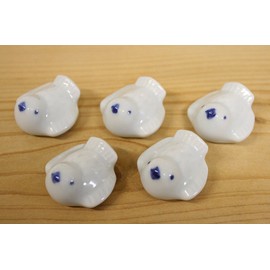 Pottery Hand Painted Bird Chopsticks 置揃 Chopstick Rest 箸休me Bird Zodiac