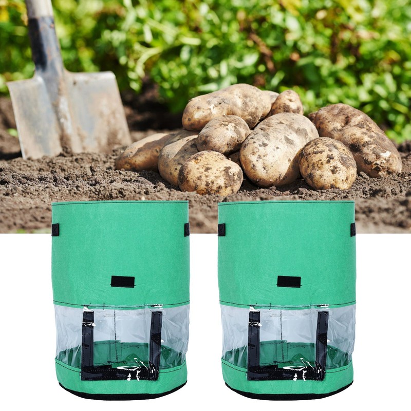2PCS 10 Gallon Potato Plant Grow Bag Breathable Non Woven