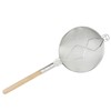 Winco 12" Double Mesh Strainer, Reinforced, Round Hdl, Nickle Plated