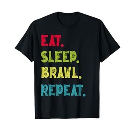 Funny Eat Sleep Brawl Repeat Stars Video Gamer Gaming T-Shirt