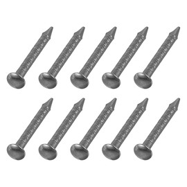 uxcell 100Pcs Small Hardware Nails, 1 x 10mm Carbon Steel Round Head Nail Common Finishing Nail for Household Woodworking Picture Hanging DIY Projects, Black