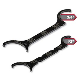 Gardner Bender LNW-KIT Locknut Wrench Kit, ½ & ¾ Inch., Loosen / Tighten locknuts, Steel Construction fits UL locknuts, 2 Pk. Bundle, Black