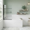 Bathtub Glass Shower Door 30" x 55", Pivot Swing Hinged