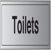 V Safety General Door-Toilets Sign - 300mm x 100mm -