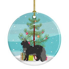 Caroline's Treasures Maine Coon #2 Cat Merry Christmas Ceramic Ornament Christmas Tree Hanging Decorations for Home Christmas Holiday, Party, Gift, 3 in, Multicolor