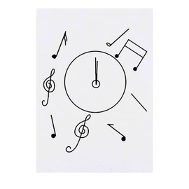 'Midnight music on new years eve ' Temporary Tattoo - Water Resistant, Skin-Safe, Non-Toxic Transfer (TO00064731)