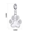 Philip Jones Paw Charm Created with Zircondia® Crystals