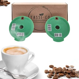 TASSI-GO Reusable Capsule - Refillable Coffee Capsules Compatible with Bosch Tassimo Machines Tassimo Capsules Refillable (2 x 60 ml (Espresso) - Plastic)