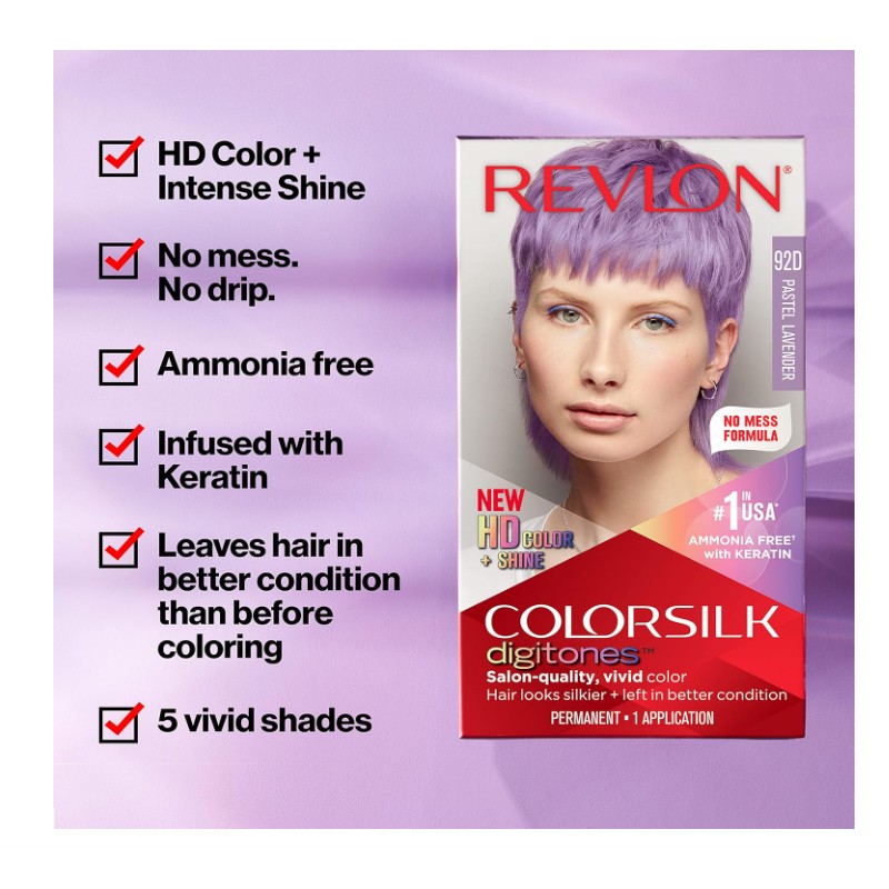 Revlon Colorsilk Digitones W/ Keratin Perm Hair Color 92D PASTEL