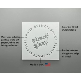Stencil Space Brick Pattern Stencil, Reusable Mylar Craft Stencil, 400 - 10x10 inch stencil