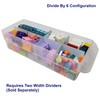 (6-Pack) Akro-Mils Storage Bins Compatible, Small Drawer Configurable Length Dividers