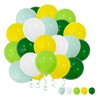 Green White Yellow Confetti Balloons, 40pcs 12 Inch Green Party