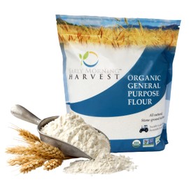 Early Morning Harvest Organic General Purpose Flour - Made from Non-GMO Whole Wheat - Stone Ground All Purpose Flour for Baking and Cooking, Whole Grain, Unbleached, Certified Organic GMO free