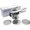 Potato Masher, Stainless Steel Potato Ricer, Manual Squeezer, Vegetable Masher,