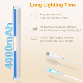 Benreom 2 Pack Wireless Vanity Lights for Mirror, Rechargeable Battery Operated Mirror Lights, Adjustable Color Brightness & Angle Makeup Light, Cordless Lights for Mirror, for Makeup Vanity Bathroom