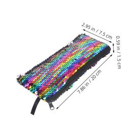 Outanaya 2pcs Sequin Makeup Bags Portable Tiny Cosmetic Pouches for Women for Makeup Toiletries and Accessories for Travel and Daily Use