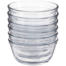 Anchor Hocking Glass Food Prep and Mixing Bowls, 1 Quart (Set of 6), Clear -,81573L11