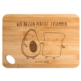 Mr. & Mrs. Panda Bamboo Chopping Board Avocado Toast Gift, Vegan, Wooden Board with Engraving, Toast Bread, Boards, Chopping Board, Healthy, Lovers